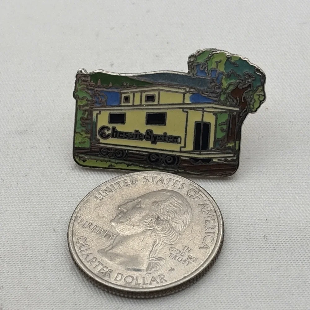 Chessie System Train Chesapeake Ohio Railway Lapel Hat Pin Vintage Railroad